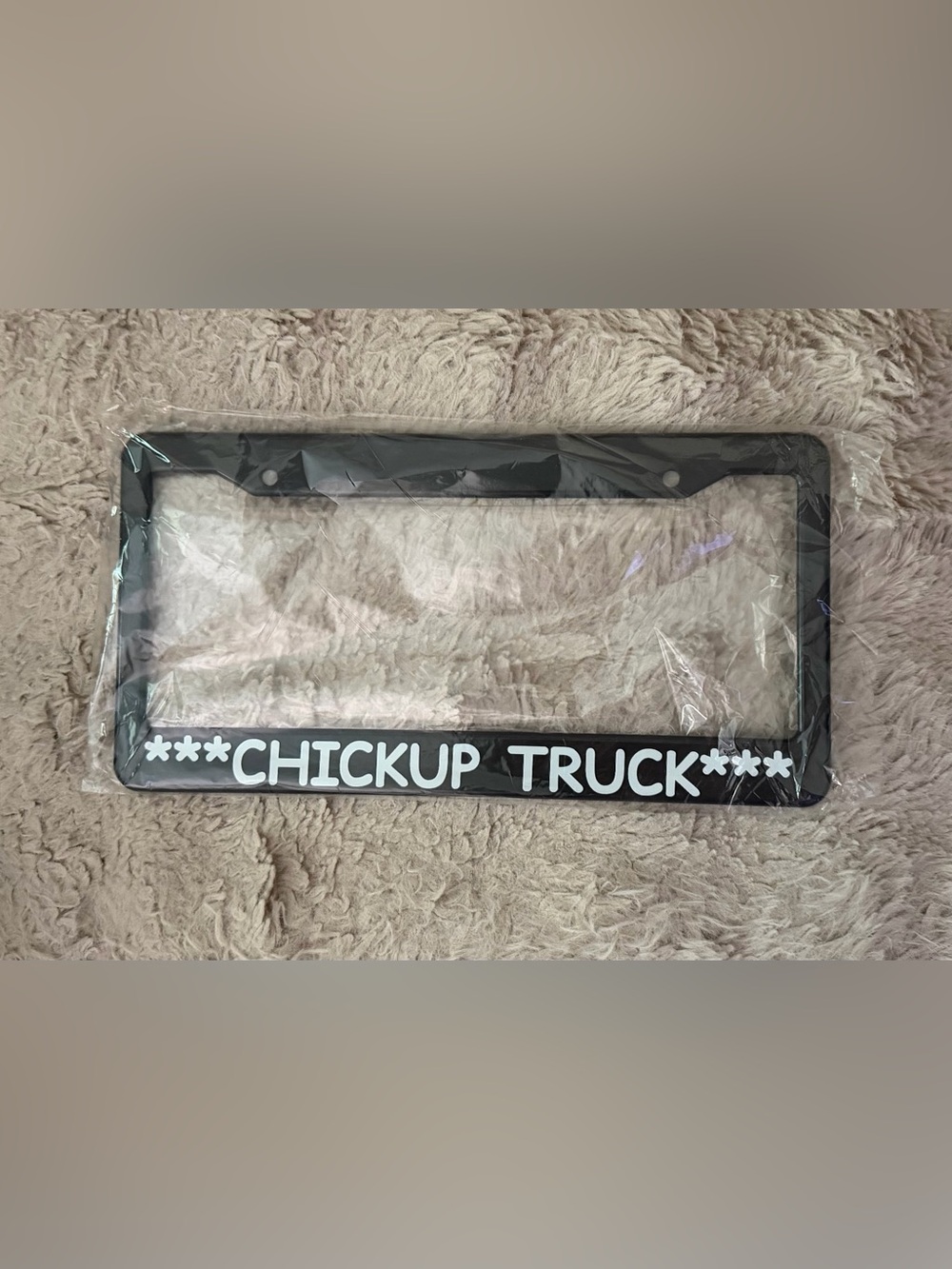 Black "CHICKUP TRUCK" License Plate Frame - NWT 🩵🐥🛻🩵